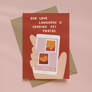 Pet Photos Love Language Greetings Card
