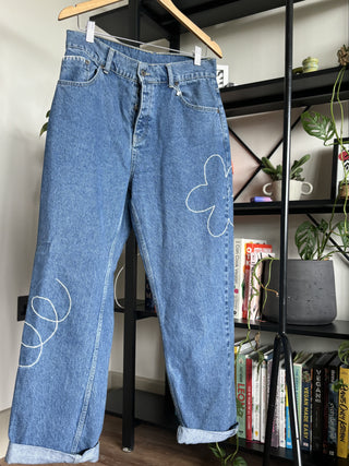 Embroidered Mom Jeans