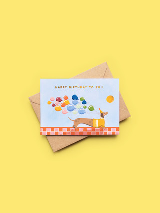 Birthday Sausage Dog Card