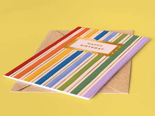 Happy Birthday Stripes Card