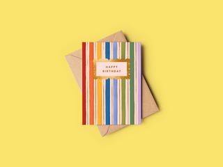 Happy Birthday Stripes Card