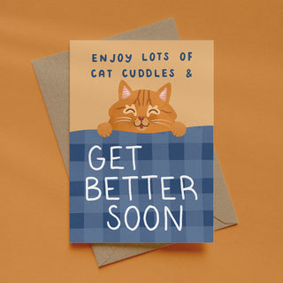 Get Well Soon Cat Greetings Card