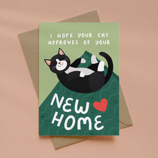 I Hope Your Cat Approves of Your New Home Greetings Card