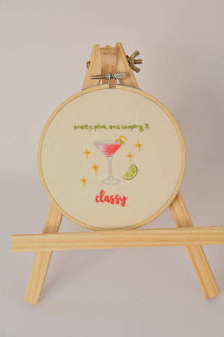 Cosmopolitan Embroidery Kit (The Cocktail Collection)