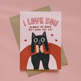 I Love You Cat Greeting Card