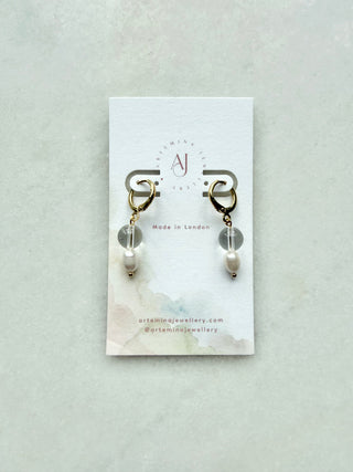 Pearl & Quartz earrings