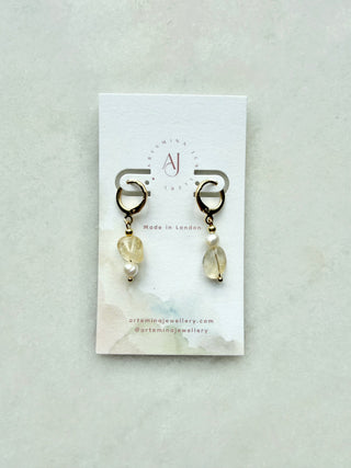 Pearl & Citrine earrings