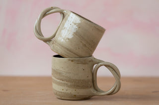 Brown marble mug