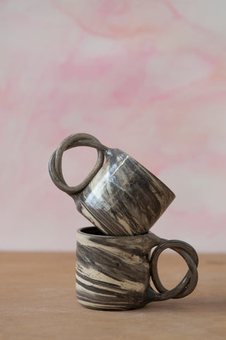 Black & white espresso cup