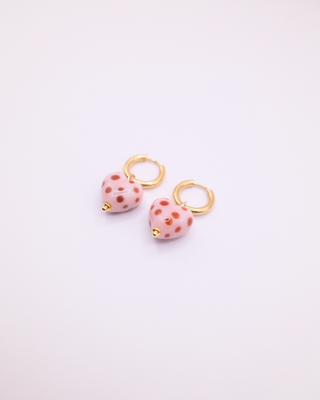 Jolene Polka Dot Heart Hoops