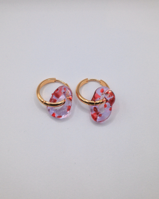 Lava Glass Charm Earrings