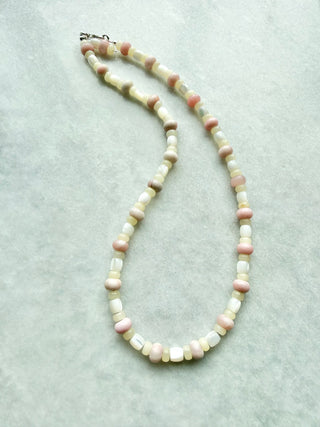 Pink Opal & Mother of Pearl necklace