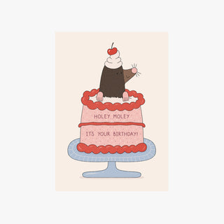 Holey Moley Birthday Greetings Card