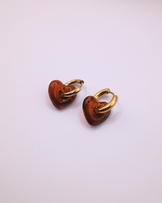 Elle Heart Hoop Earrings