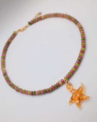 Starfish Necklace with removable Charm