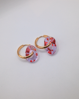 Lava Glass Charm Earrings