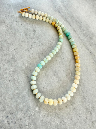 Flower Amazonite Rondelle Necklace