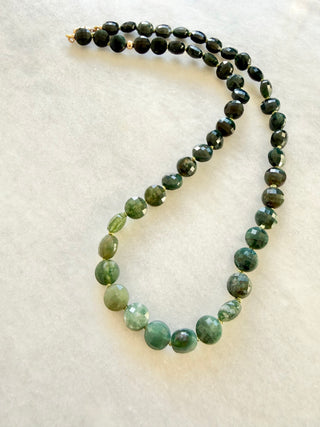 Verdant Glow Moss Agate Necklace