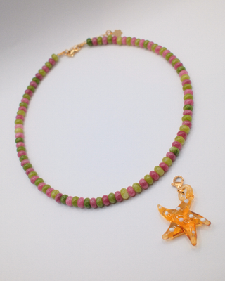 Starfish Necklace with removable Charm