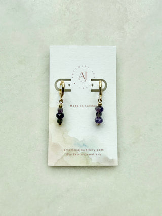February birthstone earrings