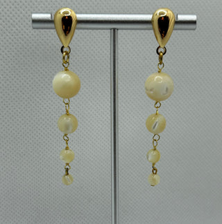 Four-Drop Mother of Pearl Earrings