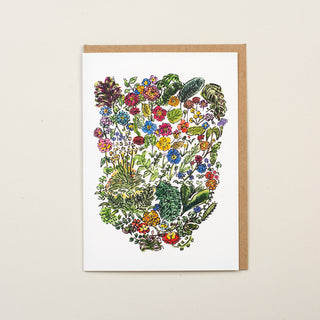 Botanical Flower Fine Art Greetings Card