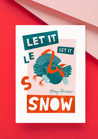 Turkey - Let it Snow Christmas Card