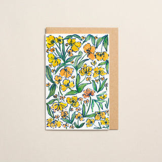 Daffodils Pattern Fine Art Greetings Card