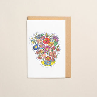 Ikebana Fine Art Greetings Card