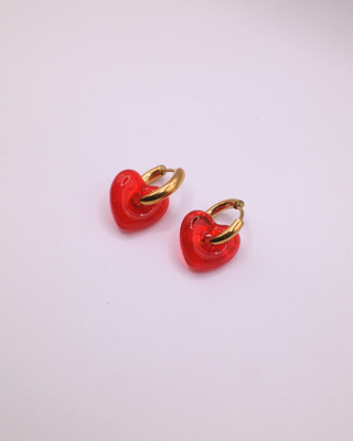 Elle Heart Hoop Earrings