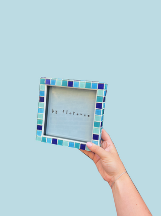 Confetti Glass Tiled Picture Frame - Ocean