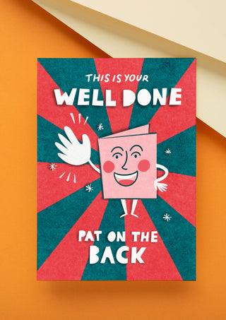 Pat On The Back Well Done / Congratulations Card