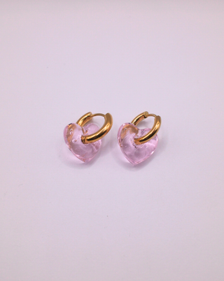 Elle Heart Hoop Earrings