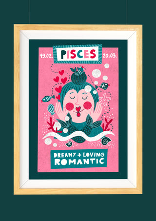 Zodiac Sign Print - Pisces