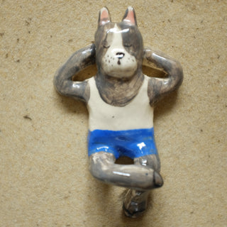 French bulldog in vest Ceramic Figure