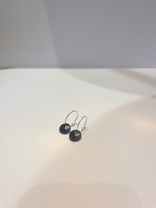 Charm Earrings - 8 ball