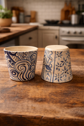 Blue Abstract Tumbler