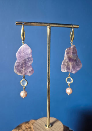 Amethyst and Pearl Earrings