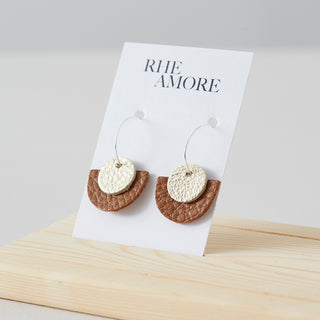 Leather Art Deco Earrings