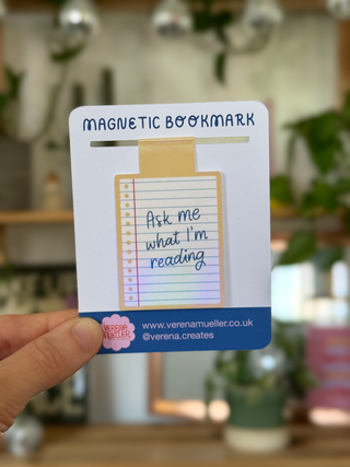 Ask Me What I'm Reading Magnetic Bookmark