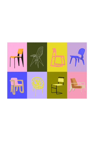 Chairs I Can't Afford A3 Print