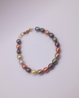 Autumn Tone Pearl Bracelet