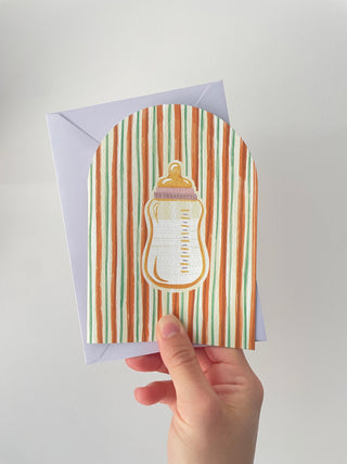 Baby Bottle Greeting Card