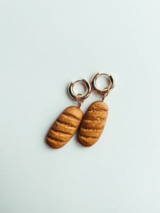 Baguette Charm Hoop Earrings