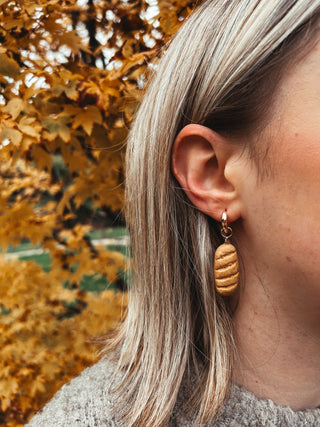 Baguette Charm Hoop Earrings