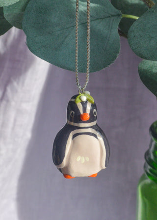 Mistletoe Penguin Bauble