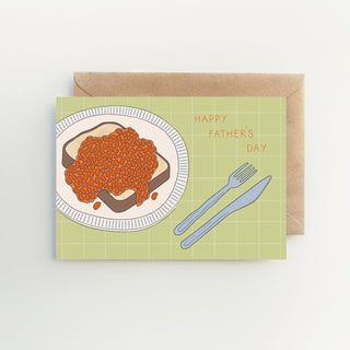 Father's Day Beans on Toast Greetings Card