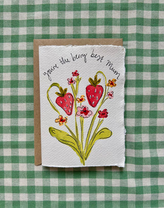 Berry Mother's Day Hand Painted Card