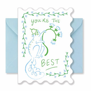 Best Squirrel Wavy Greetings Card