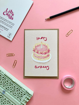 Birthday Cake Greetings Card